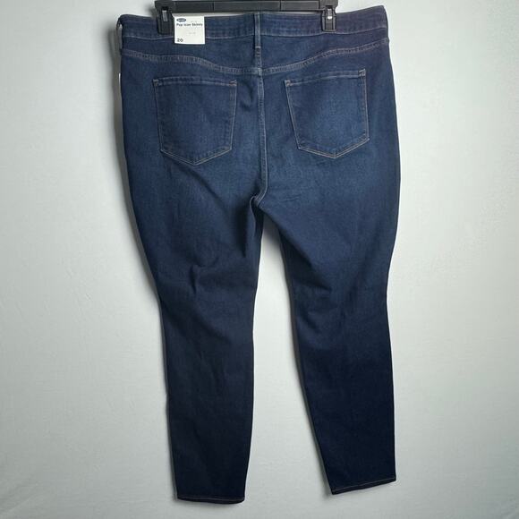 NWT Old Navy Women Pop Icon Skinny Jeans Dark Blue Size 20 Straight Leg Mid Rise - Picture 2 of 7